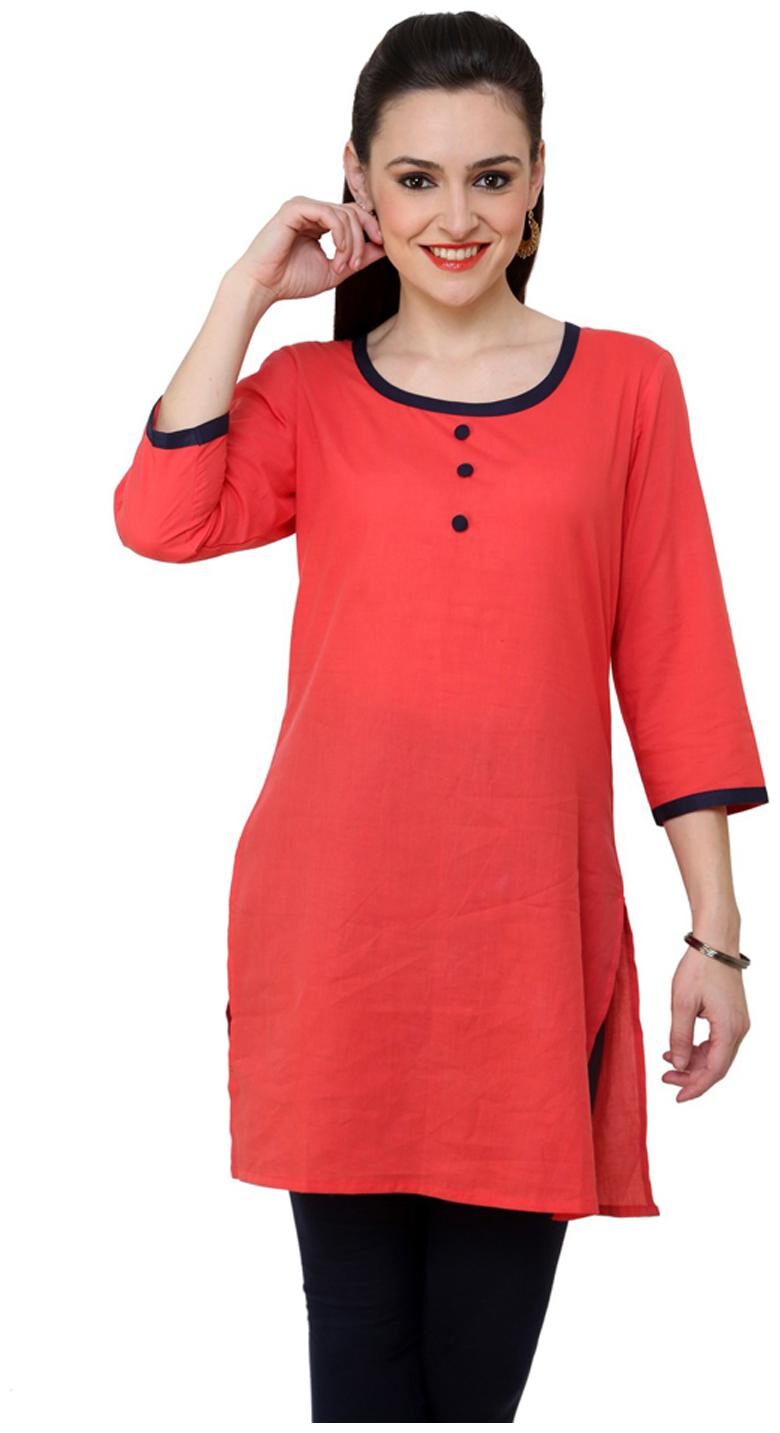 

Pannkh Women Orange Printed Regular Kurta