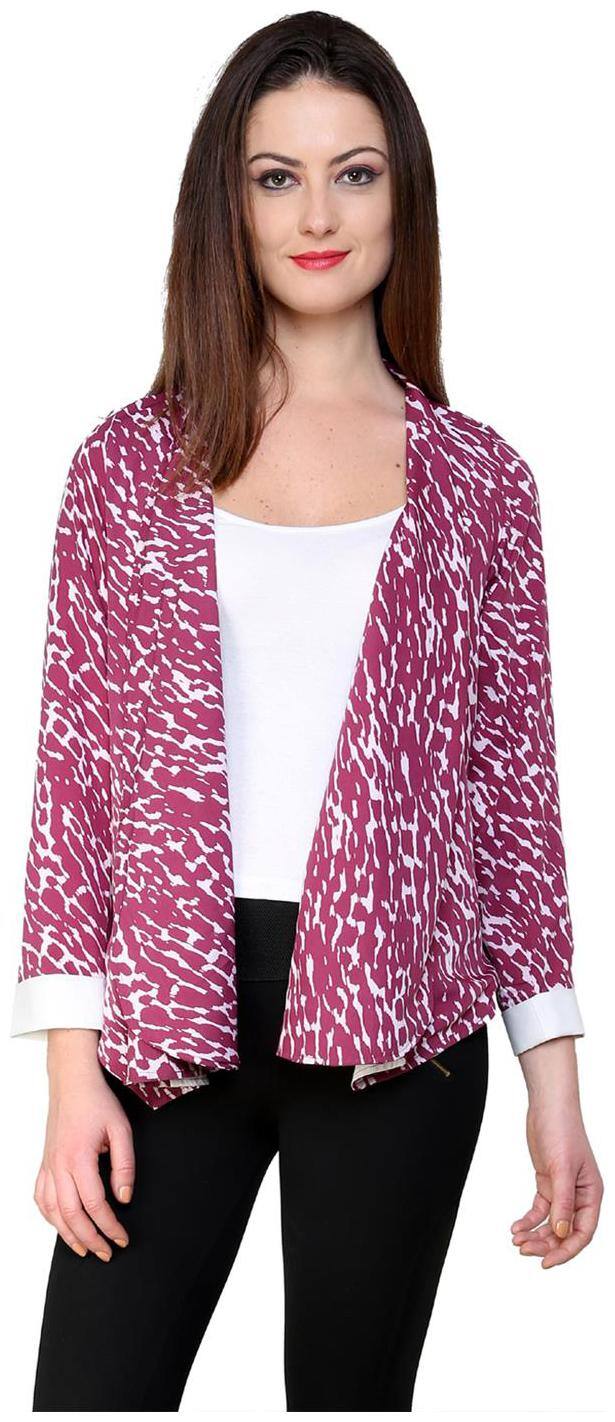 Pannkh Pink Printed Women's Blazer