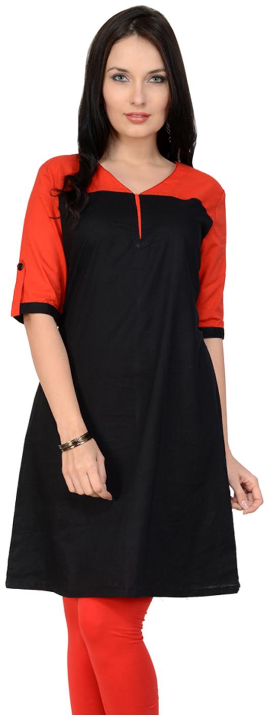 

Pannkh Women Red Printed Regular Kurta