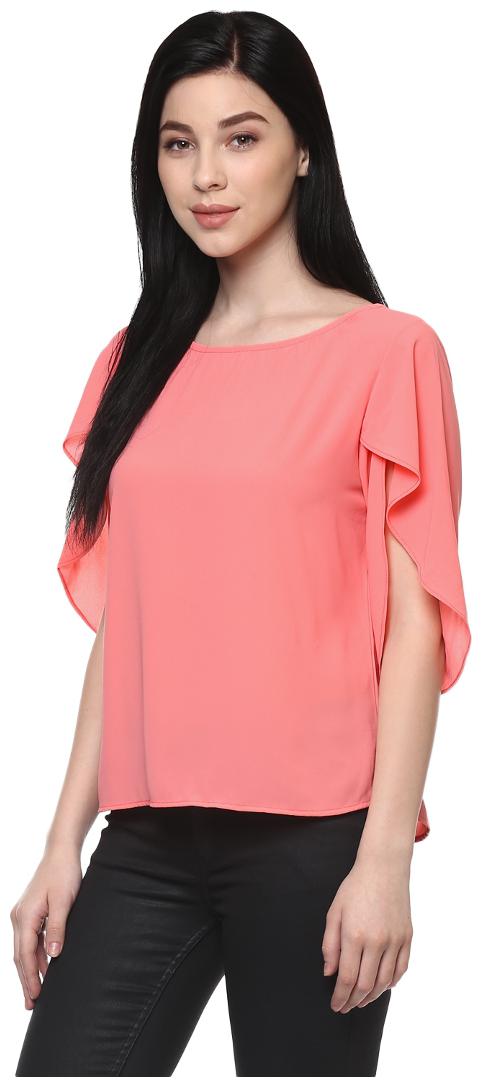 

Pannkh Women Solid Regular top - Pink