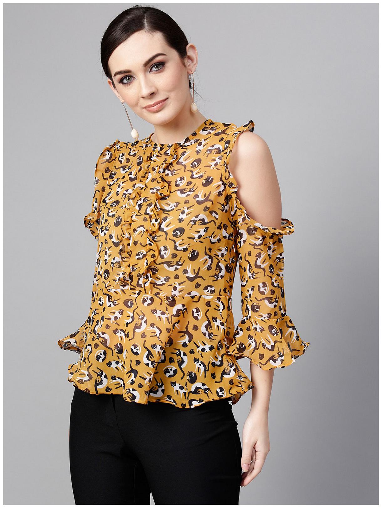 

Pannkh Women Printed Regular top - Multi