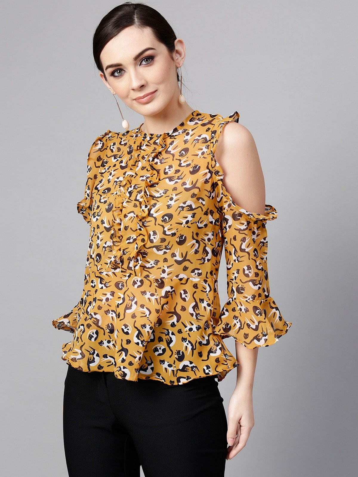

Pannkh Women Printed Regular top - Multi