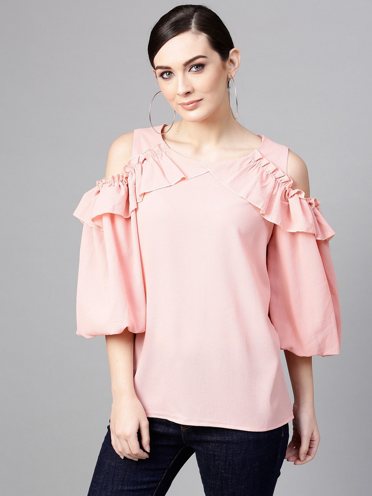 

Pannkh Women Solid Regular top - Pink