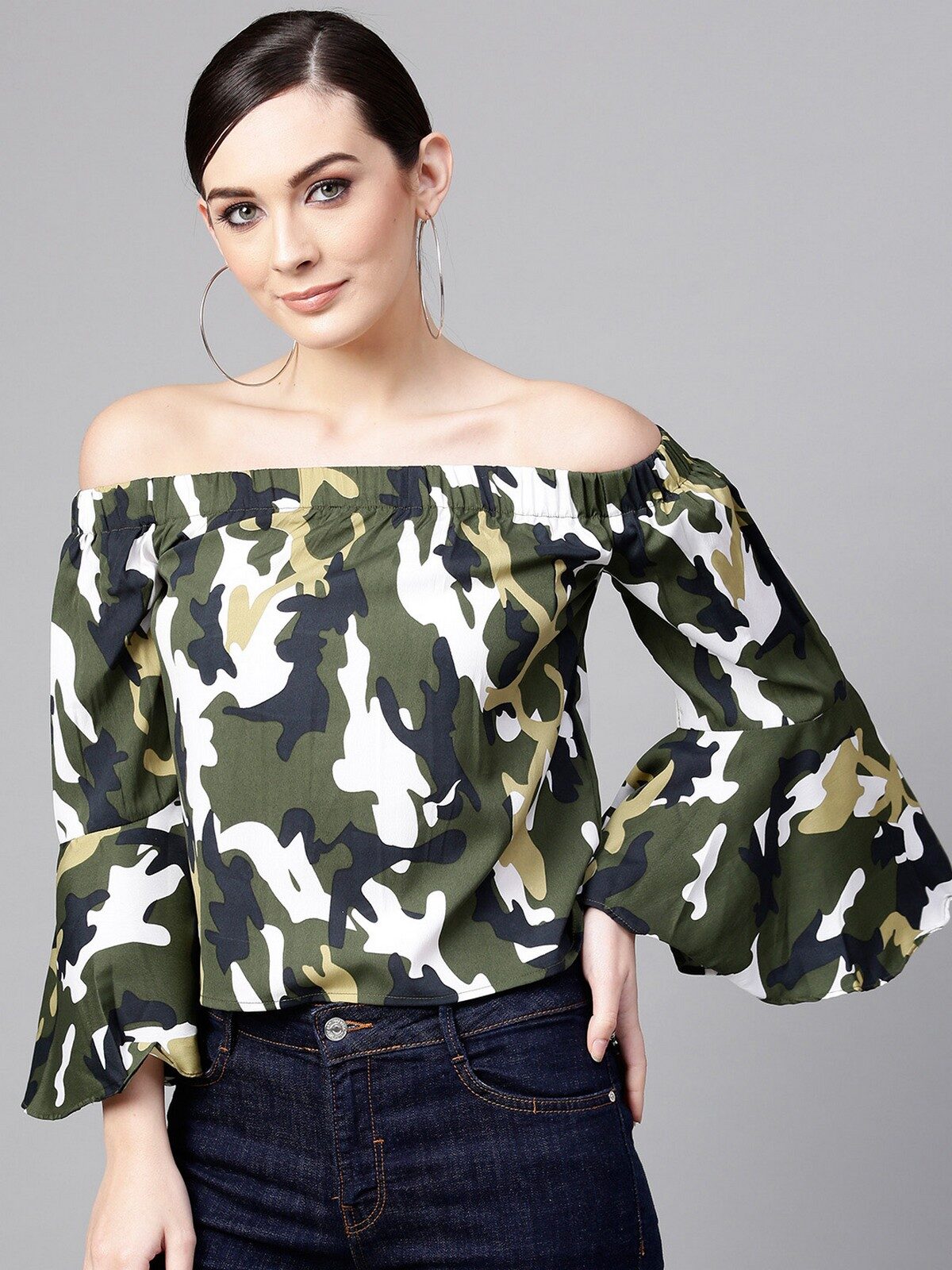 

Pannkh Women Camouflage Regular top - Multi
