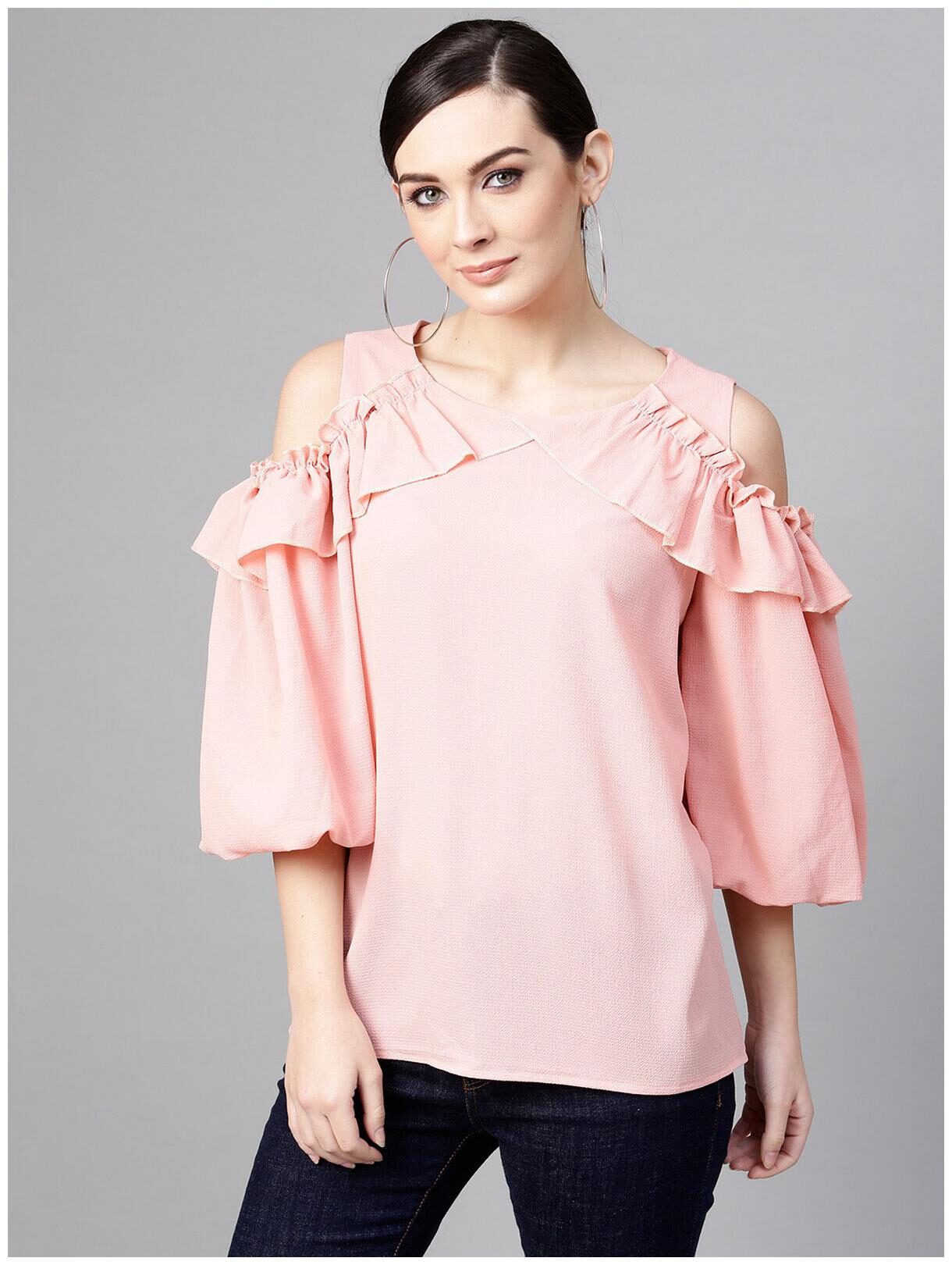 

Pannkh Women Solid Regular top - Pink