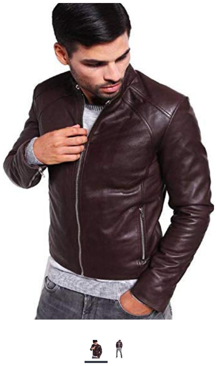 

PARE 100 Genuine Leather Brown Jacket for Men s
