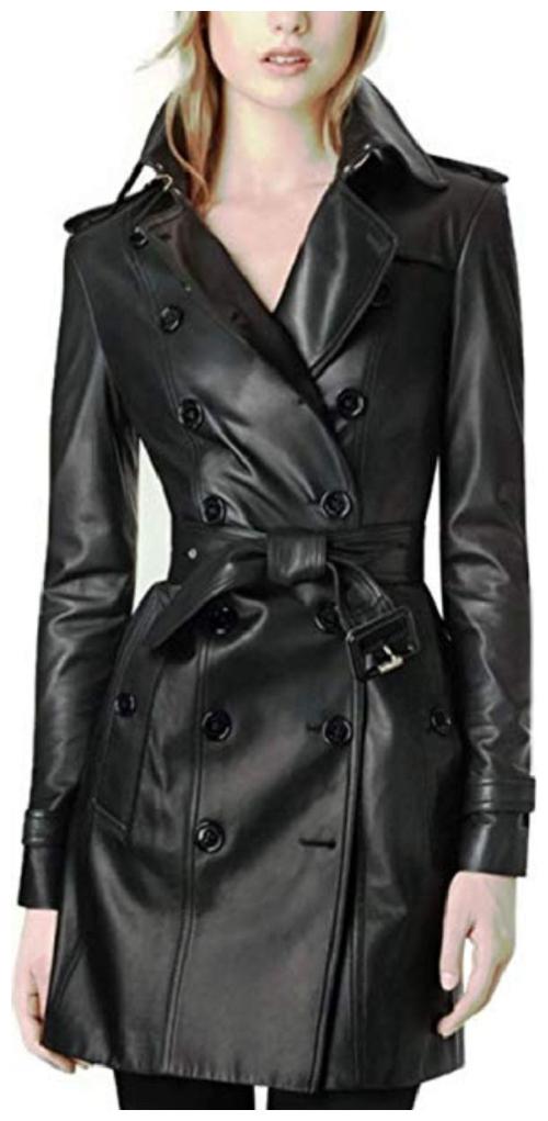 

PARE Women Solid Leather Jacket - Black