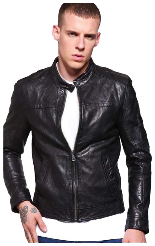 

PARE 100 Genuine Leather Black Jacket for Men s