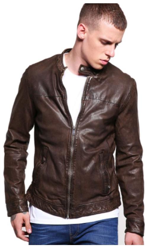 

PARE 100 Genuine Leather Brown Jacket for Men s