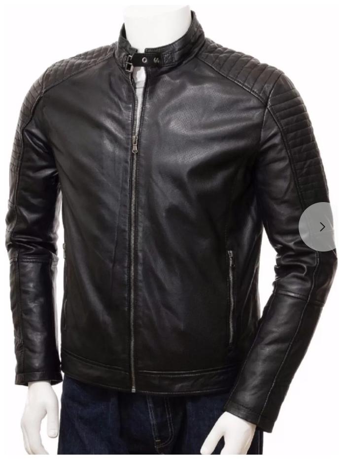 

PARE 100 Genuine Leather Black Jacket for Men s