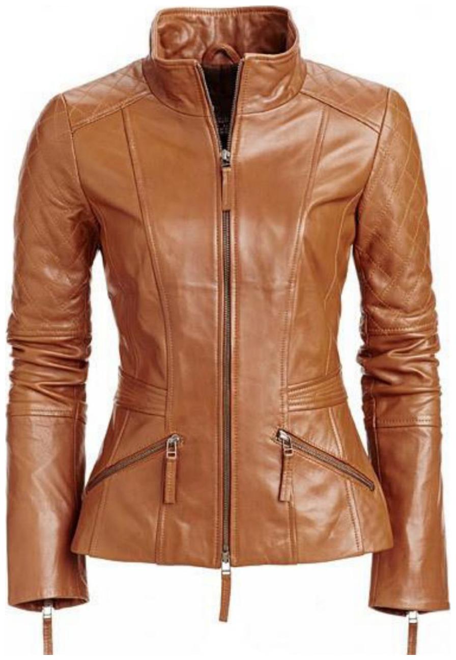 

PARE Women Solid Leather Jacket - Brown