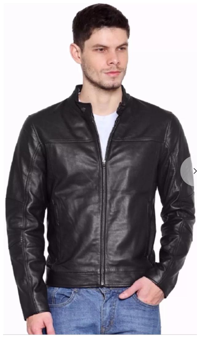 

PARE 100 Genuine Leather Black Jacket for Men s