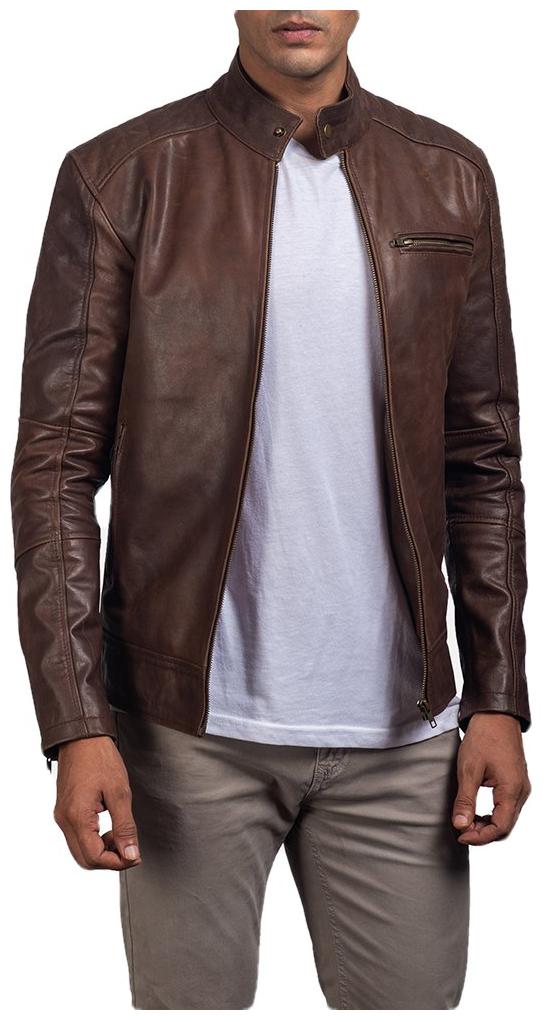 

PARE Genuine Leather Brown Jacket for Men s