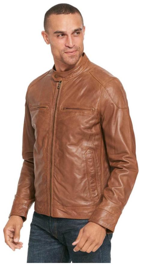 

PARE Genuine Leather Brown Jacket for Men s