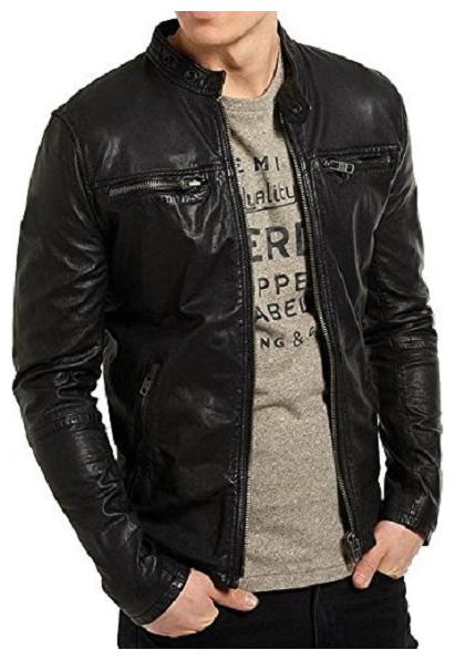 

PARE Genuine Leather Black Jacket for Men s