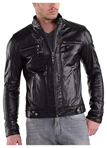 

PARE Genuine Leather Black Jacket for Men s