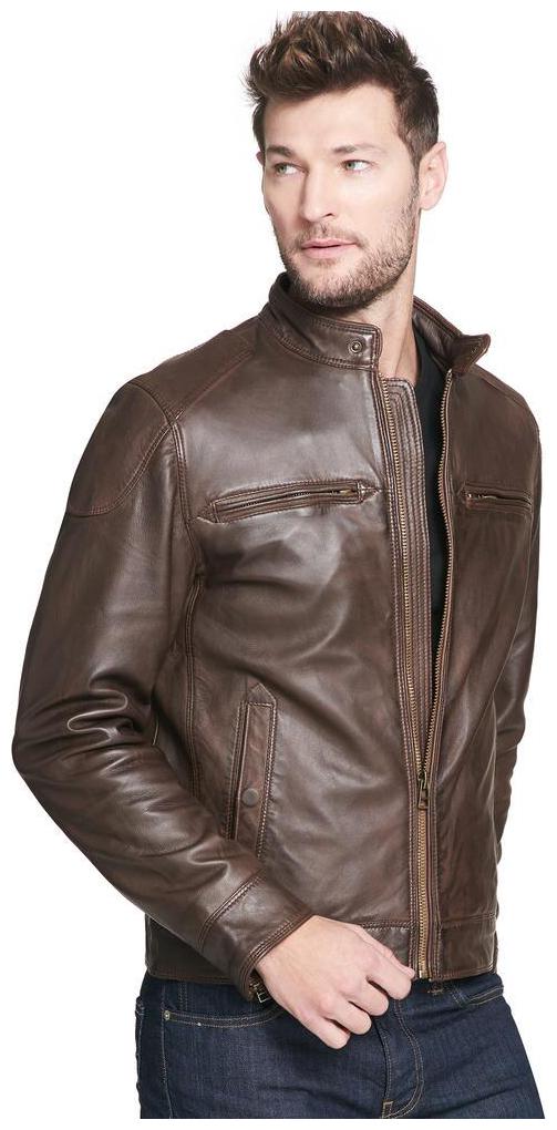 

PARE Genuine Leather Brown Jacket for Men s