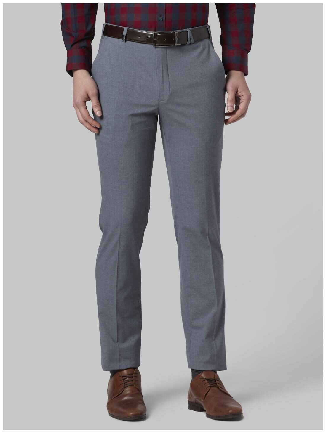 

Park Avenue Men Solid Slim Fit Formal Trouser - Grey
