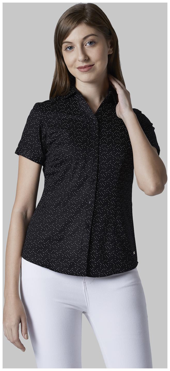 

Park Avenue Women Black Printed Regular Fit Shirt