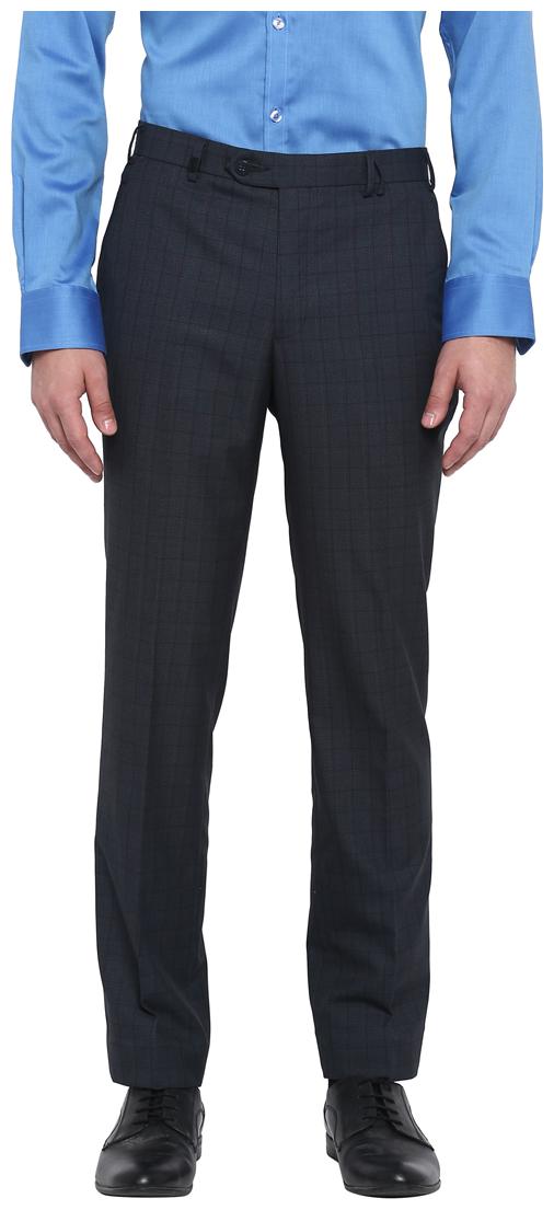 

Park Avenue Men Checked Slim Fit Formal Trouser - Black