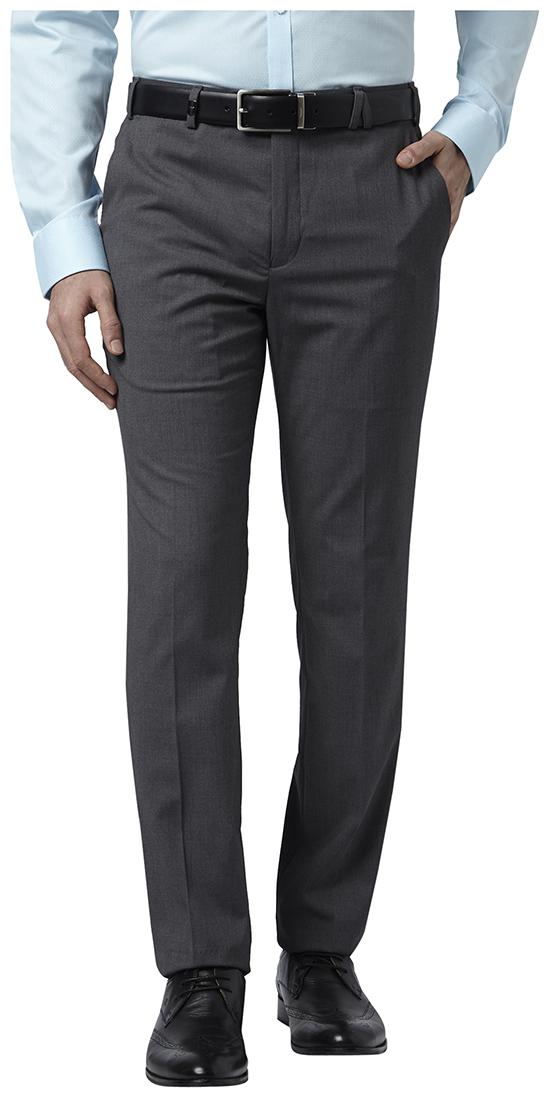 

Park Avenue Men Solid Regular Fit Formal Trouser - Grey