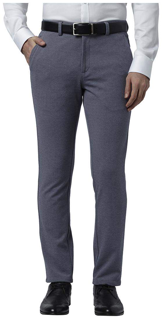 

Park Avenue Men Blue Solid Regular fit Regular trousers