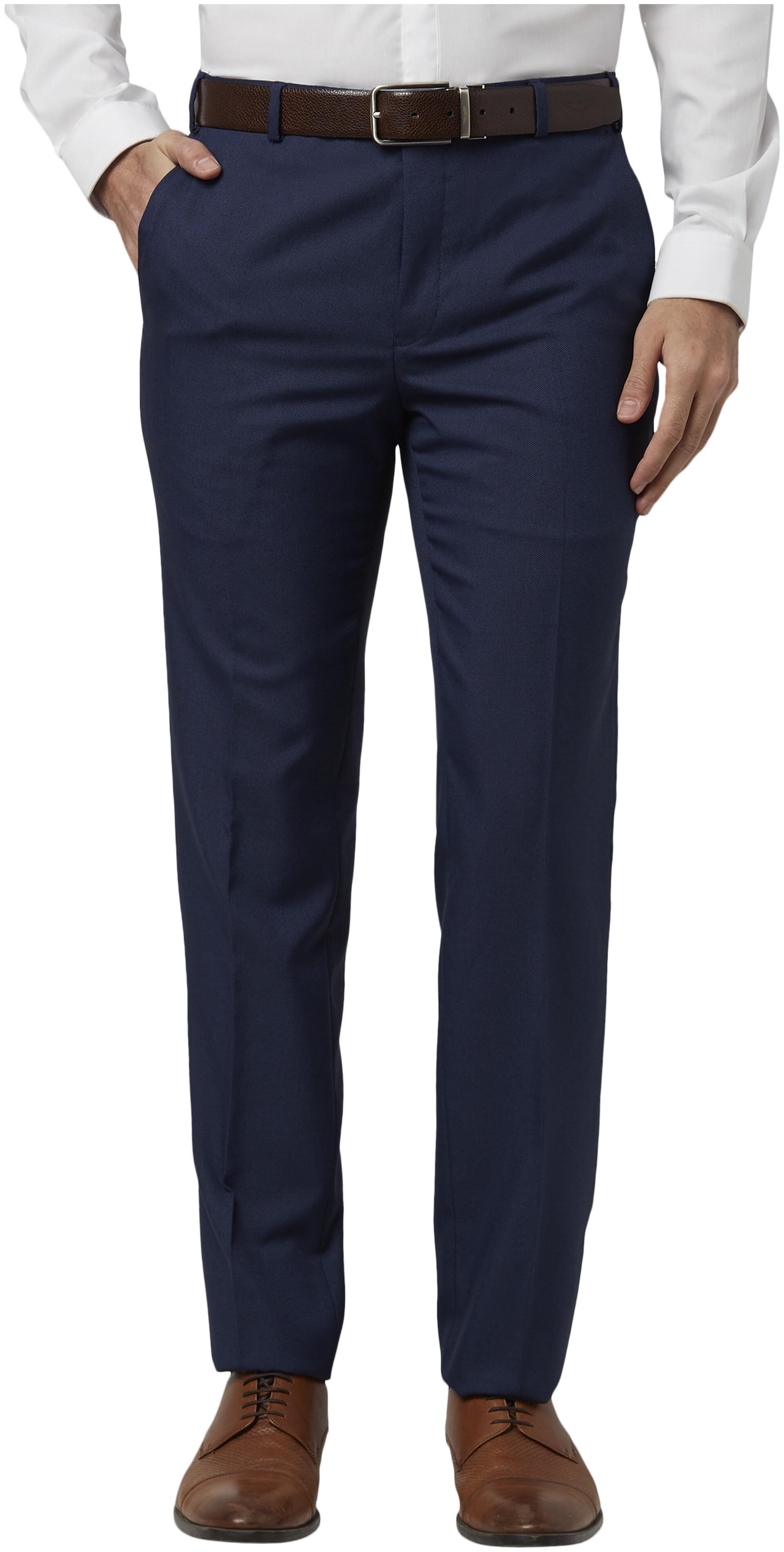 

Park Avenue Men Solid Slim Fit Formal Trouser - Blue