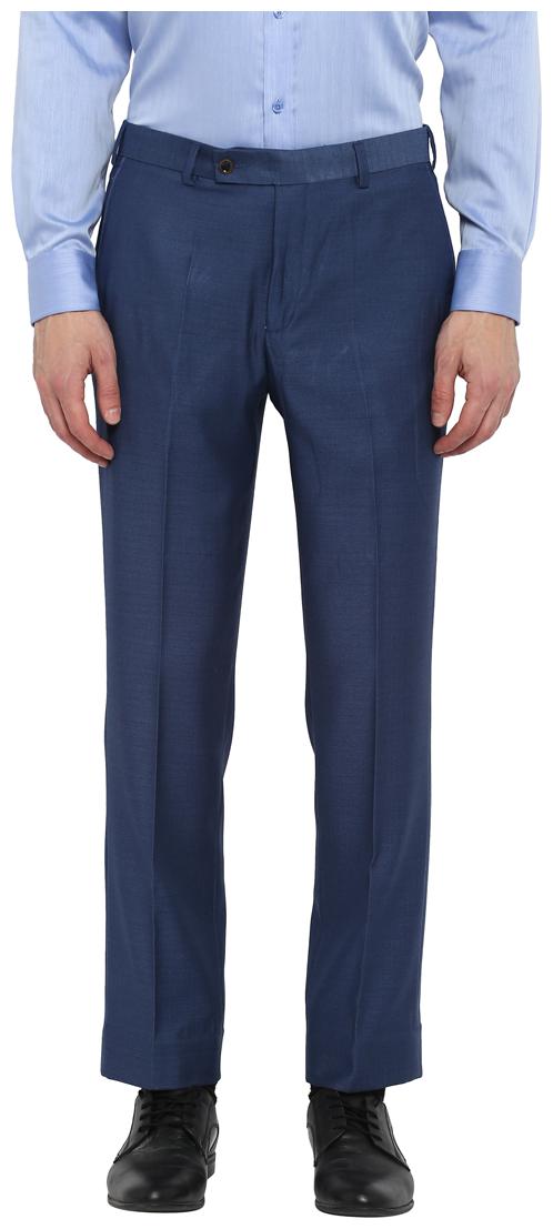 

Park Avenue Men Solid Regular Fit Formal Trouser - Blue