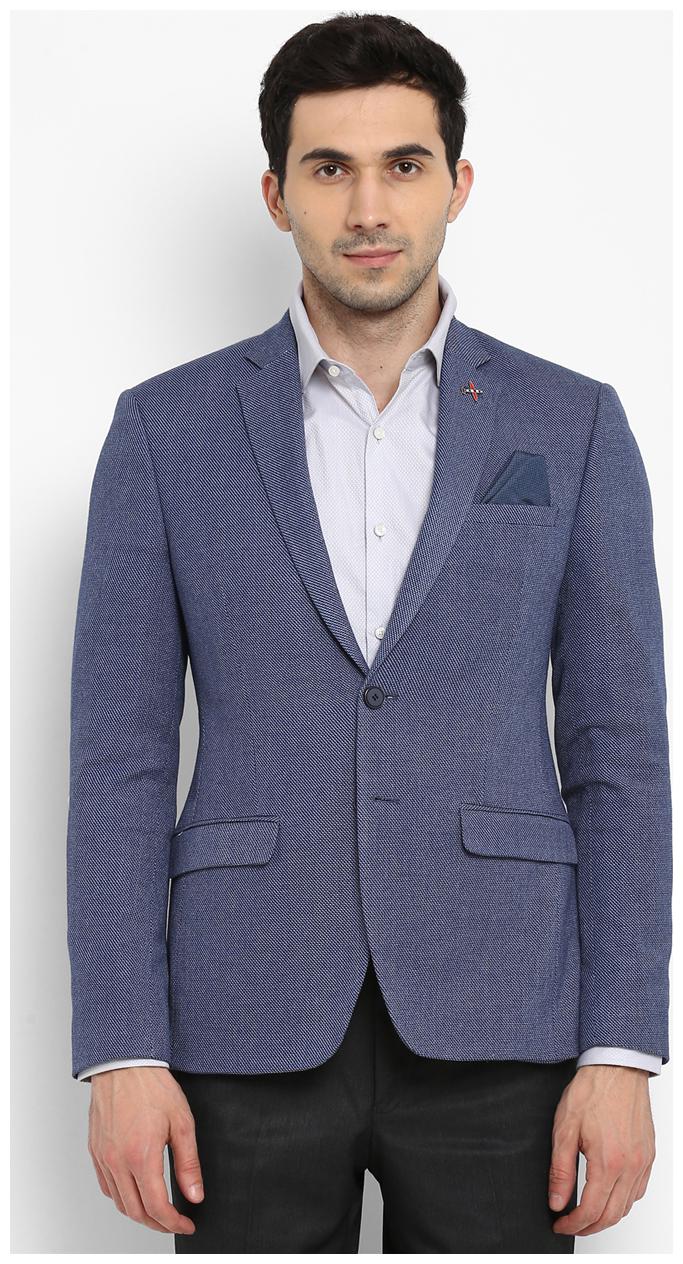 

Park Avenue Men Blue Solid Regular fit Single Breasted Blazer
