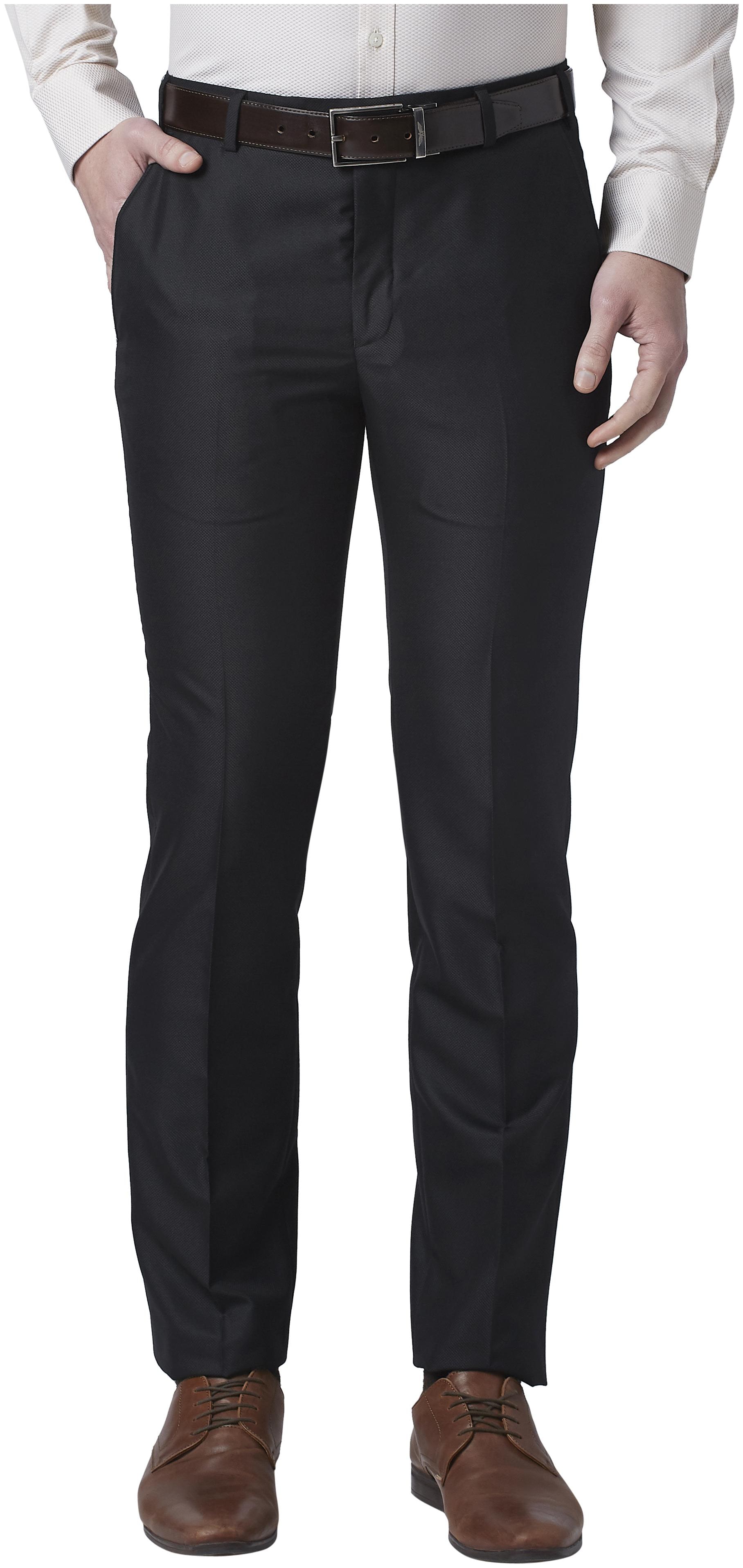 

Park Avenue Men Solid Slim Fit Formal Trouser - Black