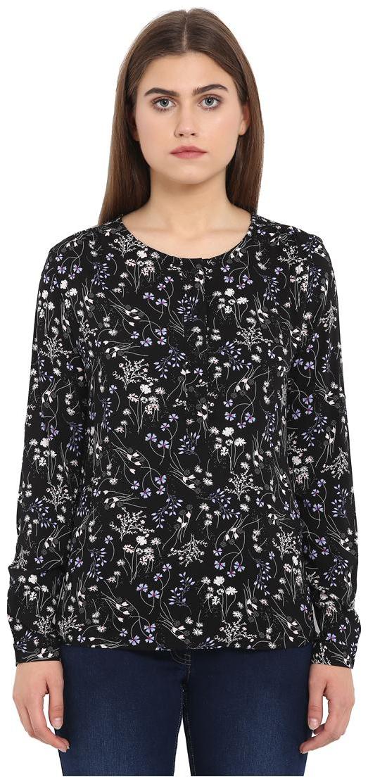 

Park Avenue Women Printed Regular top - Black