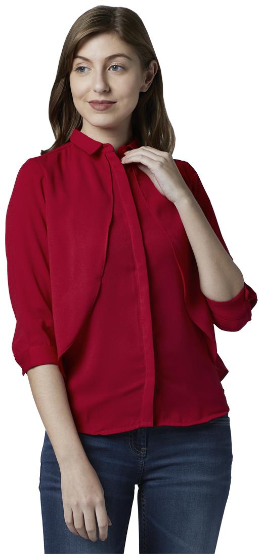 

Park Avenue Women Solid Regular top - Red
