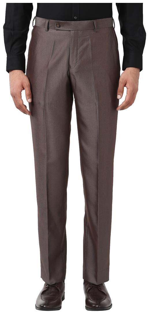 

Park Avenue Men Solid Slim Fit Formal Trouser - Brown