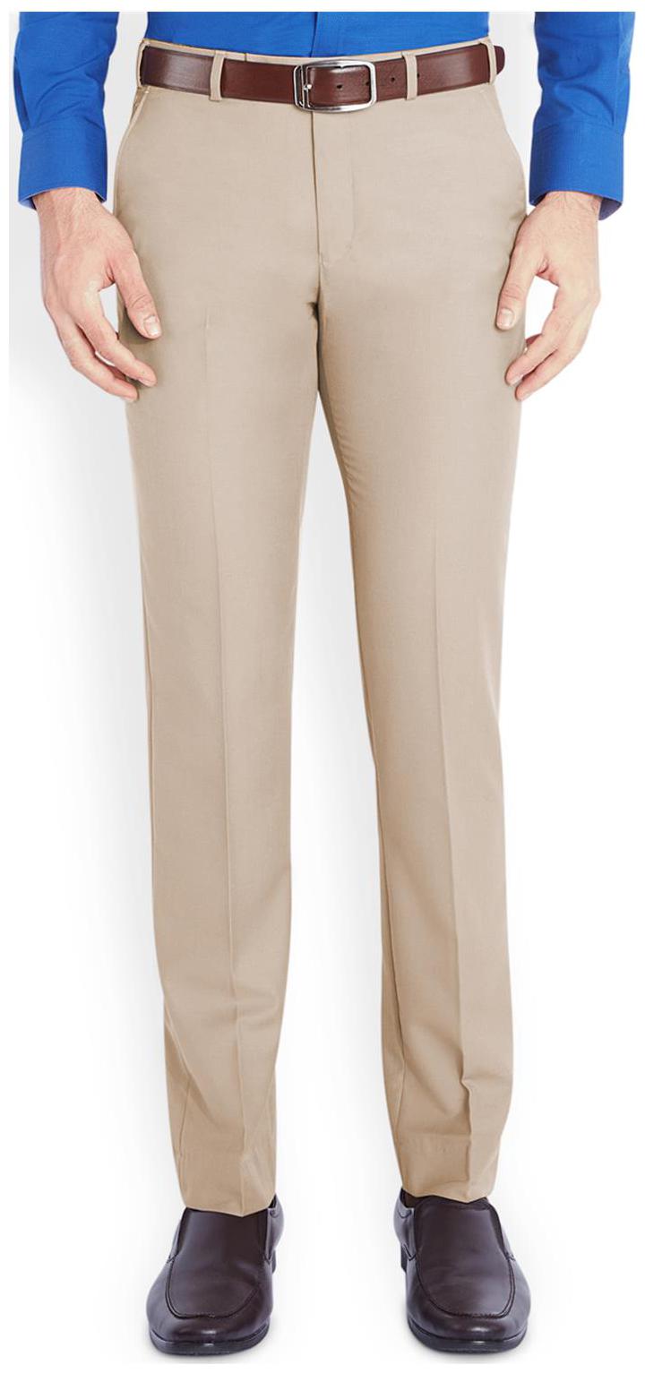 

Park Avenue Men Brown Solid Slim fit Regular trousers