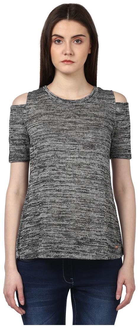 

Park Avenue Women Solid Acrylic Blend Purple Regular Fit Round Neck Half Sleeve T-SHIRT