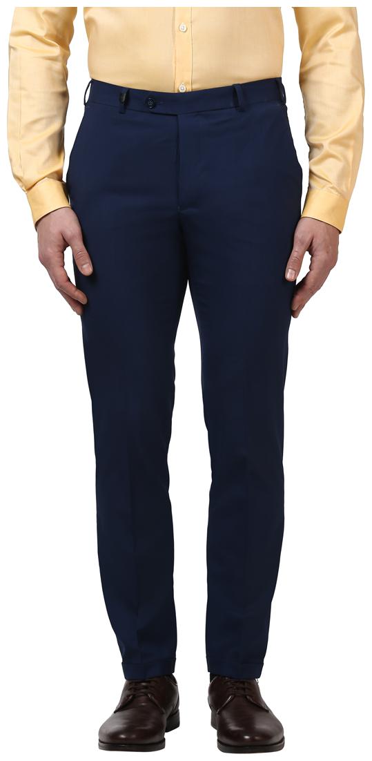 

Park Avenue Men Solid Regular Fit Formal Trouser - Blue