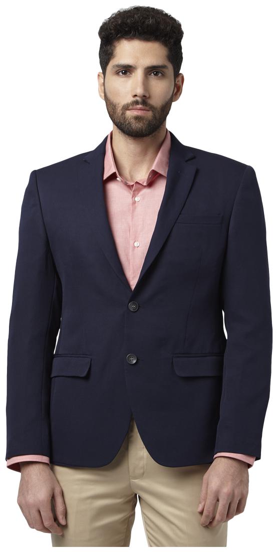 

Park Avenue Men Blue Solid Regular fit Single Breasted Blazer