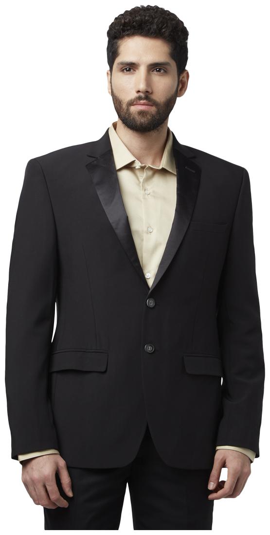 

Park Avenue Men Black Solid Slim fit Single Breasted Blazer