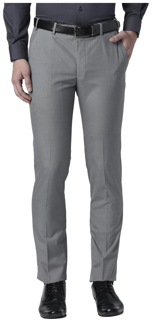 

Park Avenue Men Textured Slim Fit Formal Trouser - Grey