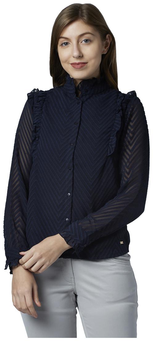 

Park Avenue Women Self design Regular top - Blue