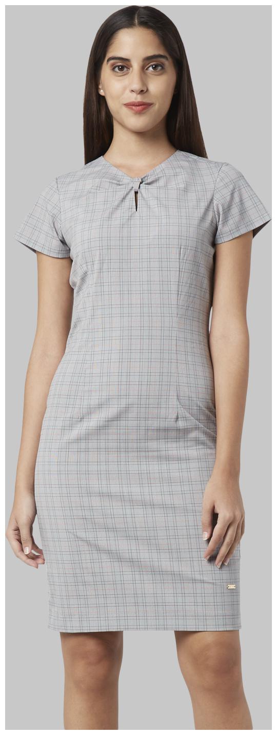 

Park Avenue Grey Checked Fit flare dress