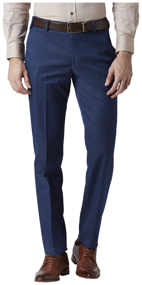 

Park Avenue Men Solid Slim Fit Formal Trouser - Blue