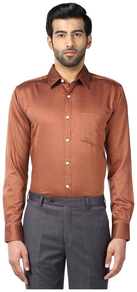 Park Avenue Men Slim fit Formal Shirt - Brown