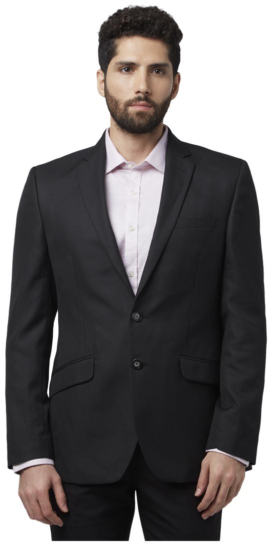 

Park Avenue Men Black Solid Super slim fit Single Breasted Blazer