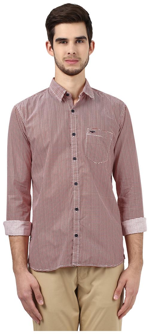 

Park Avenue Men Pink Pinstrips Slim Fit Casual Shirt