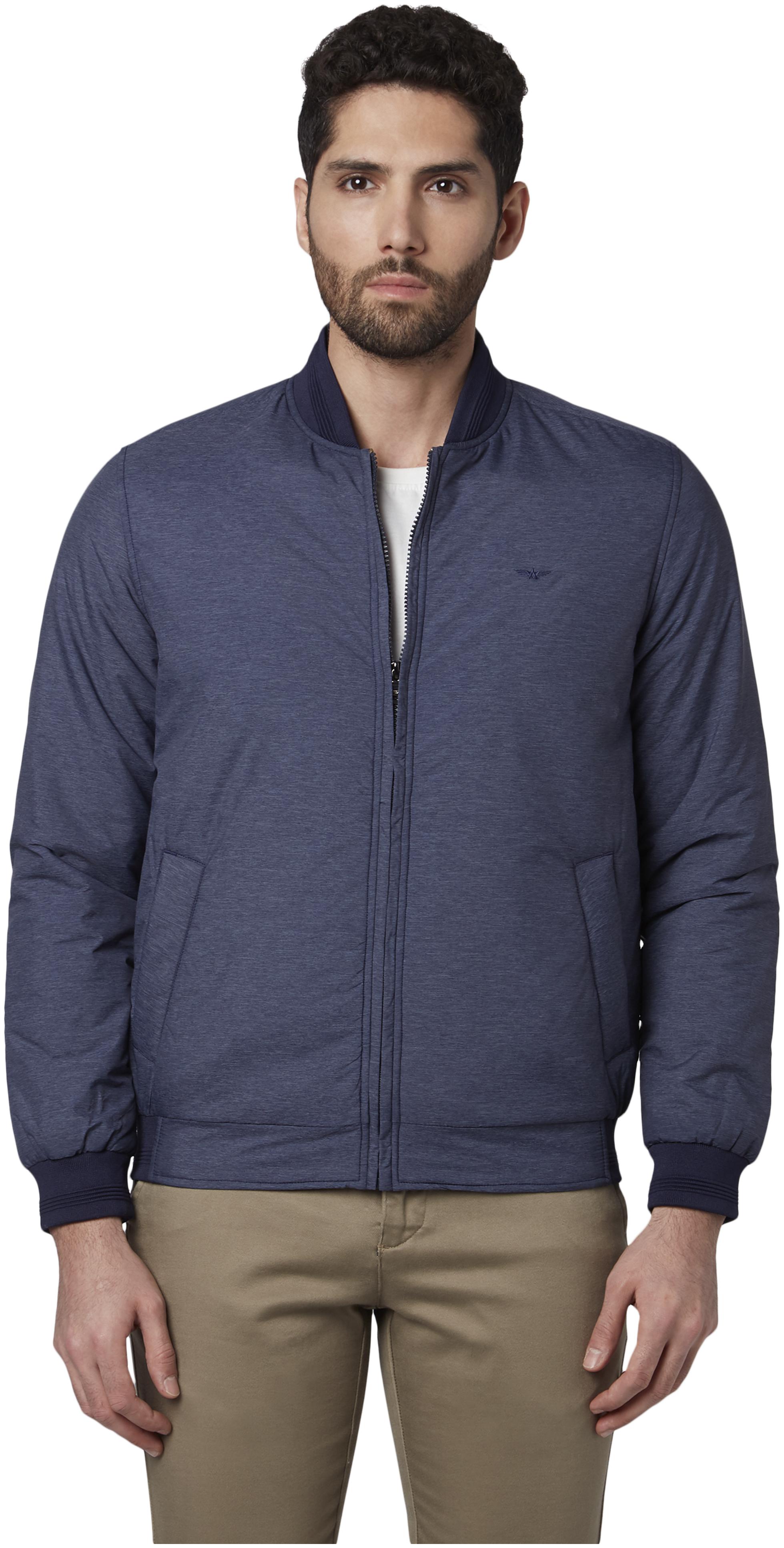 

Park Avenue Men Polyester Bomber Jacket Blue color