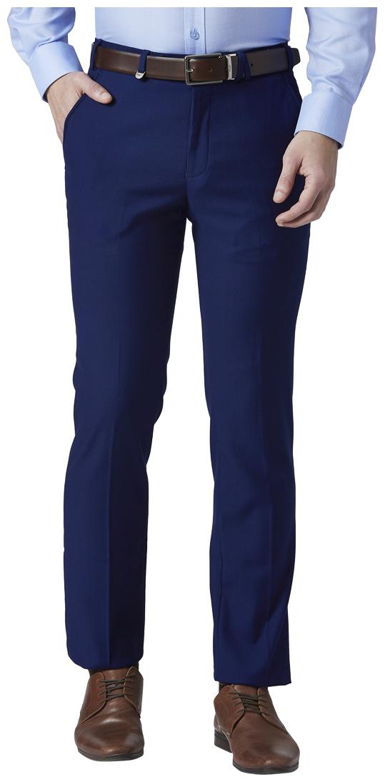

Park Avenue Men Solid Slim Fit Formal Trouser - Blue
