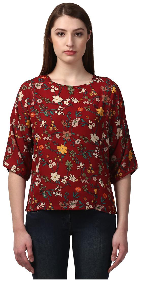 

Park Avenue Women Women Printed Regular top - Red