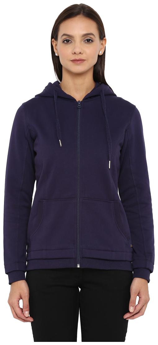 

Park Avenue Women Solid Duster Jacket - Blue
