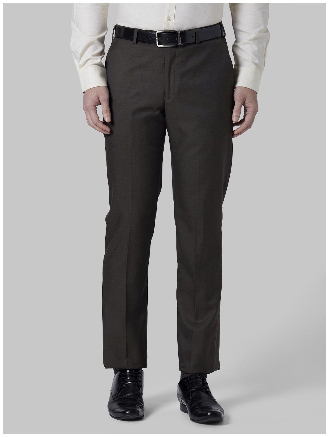 

Park Avenue Men Solid Regular Fit Formal Trouser - Brown